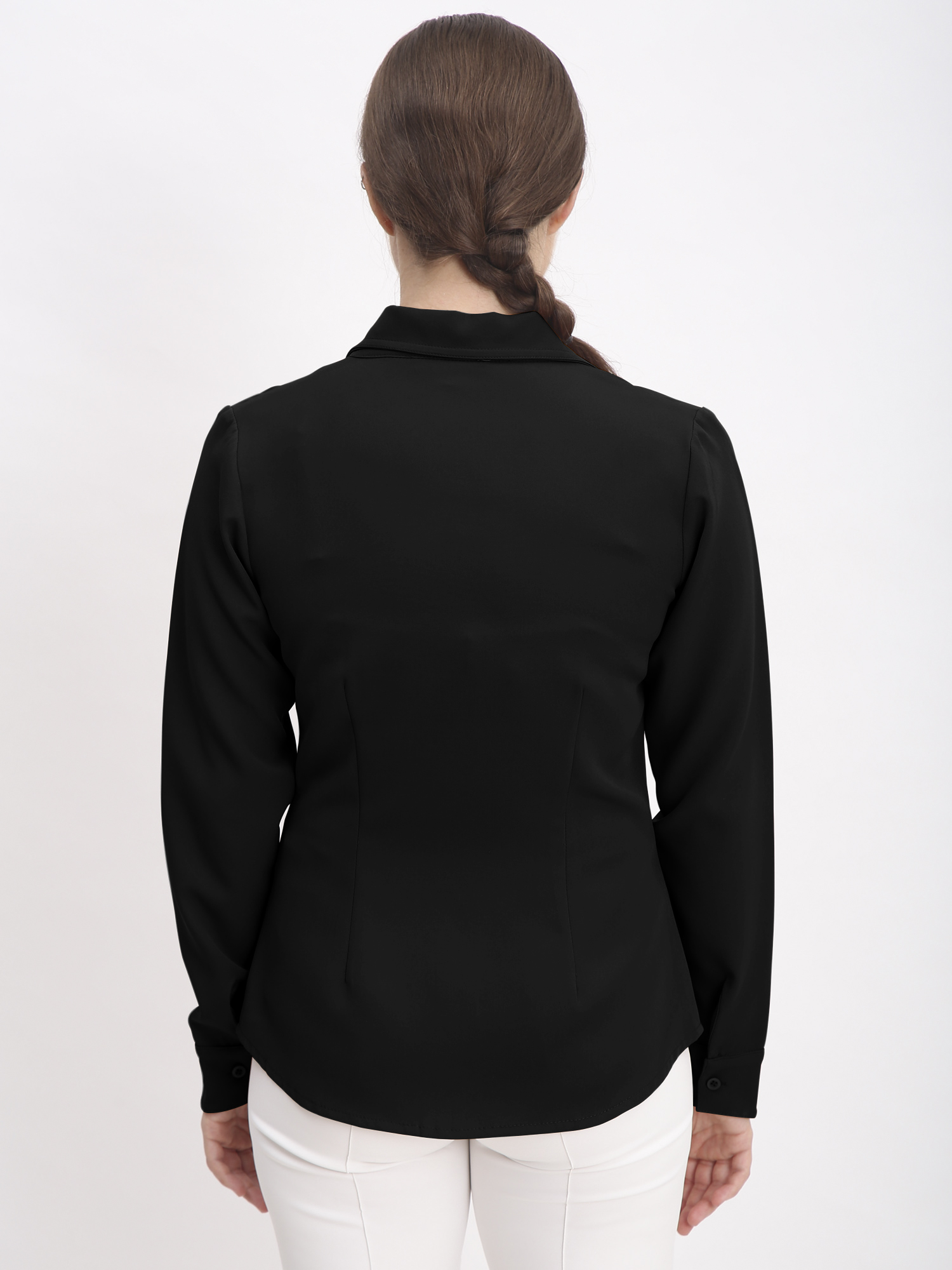 Basic Office Shirt Black - Back